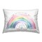 Inspirational Pastel Rainbow Design by Amanda Greenwood Outdoor Printed Pillow